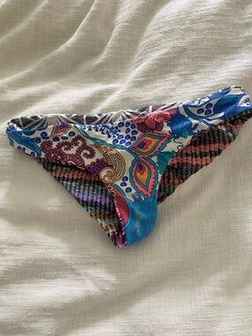 Multicolor Paisley & Stripe Bikini Bottoms - Kids